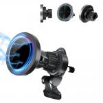 Wireless Car Phone Holder With Fast Charging And RGB Light Effect For Iphone Charger Stand With Aluminium Alloy Texture for sale
