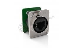 China Indoor Rj45 Ethernet Chassis Connector Socket D Shape Panel CAT5\6 supplier