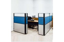 China Blue Single Cubicle Office Workstation Desks 30mm With Divided Boards supplier