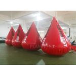 Red Color Inflatable Water Buoy 0.6 Mm PVC Tarpaulin Material Logo Printing for sale