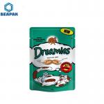 50 Microns Flat Bottom Resealable Zipper Pet Food Bags for sale