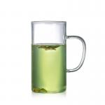 Lightweight Glass Coffee Travel Mugs , Clear Eco Friendly Reusable Coffee Cups for sale