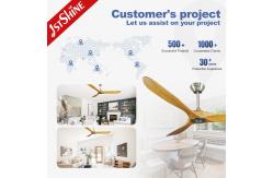China Eco Silent Solid Wood Ceiling Fan Electric Power White Rotation supplier