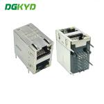 DGKYD21Q070DB2A4D068 1000 Base-T 2X1 Multiport RJ45 Connector With Magnetic Right Angle Ethernet Filter for sale