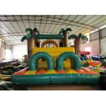 Attractive Palm Tree Inflatable Obstacle Courses 0.55mm Pvc Tarpaulin 12 X 4m for sale
