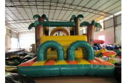 China Attractive Palm Tree Inflatable Obstacle Courses 0.55mm Pvc Tarpaulin 12 X 4m supplier