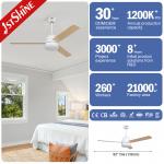 50W Indoor Remote Control Modern LED Ceiling Fan With 3 MDF Blades