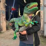 Museum Dino Hand Puppet / Realistic Baby Dinosaur Puppet RoHS Certified