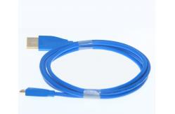 China Blue Nylon Braided USB 3.1 Lightning Cable 1 Meter Strong Connection supplier