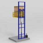 Cargo Lift Heavy Duty 1 Ton 3 - 10m Hydraulic Single Rail Lift for sale