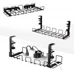 Under Desk Cable Management Wire Basket Grey 1mm Thickness for a Clean and Sleek Look for sale
