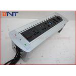 Silver Motorized Rotatable Power Strip Socket Pop Up With Touch Button Press