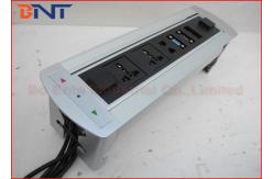 China Silver Motorized Rotatable Power Strip Socket Pop Up With Touch Button Press supplier