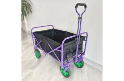 China Folding Wagon Stroller Retractable Handle Practical Camping Cart Custom Wheel supplier