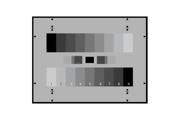 Professional Resolution Test Chart Two 9 Graduated Counter Current Gray Scales