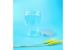China 32 Oz Straight Clear Plastic Food Storage Jars With Silver Screw Lids supplier