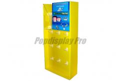 China Recycled Cardboard Display Stand Hooks Yellow For Walgreen Healthy Wristband supplier