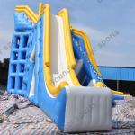 Giant Inflatable Water Jumping Tower With Slide For Lake for sale