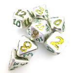 Hand Pouring Gold Plated Surface RPG RPG Dice Set 7 Pcs Polyhedral for sale