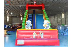 China Commercial The Smurfs Inflatable Dry Slides Inflatable Bouncy Castle For Kids supplier