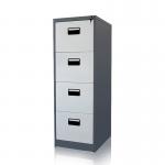 4 Drawer Dark Grey Frame Lockable Vertical Filing Cabinets