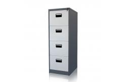 China 4 Drawer Dark Grey Frame Lockable Vertical Filing Cabinets supplier