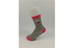 China Custom Made Pattern Knitted Kids Cotton Socks With Anti Bacterial Material supplier