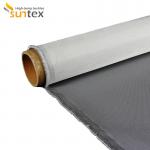 560 G/sqm 0.43mm Silicone Rubber Coated Fiberglass Cloth For Fire Blanket for sale