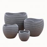 2024 New design of high quality large classic flowerpot European fiber cement ceramic villa hotel flowerpot for sale