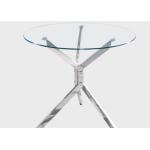 Chromed Sliver Steel Leg 80x80cm Modern Dining Room Table for sale
