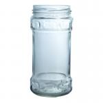 Produced Food Grade Clear Round Glass Honey Jar With Screw Top For Your Unique Needs for sale