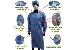 China SMS 45g Reinforced Disposable Surgical Gown Dental With Hand Towel And Wrap supplier