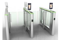 China Electrical Pedestrian Swing Gate , IP 54 Swing Barrier Gate Facial Recognition System supplier