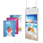 Hanging Double Sided 65 700 Nits Indoor Digital Signage Super Thin for sale
