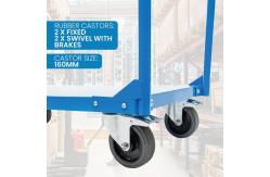 China OEM Heavy Duty Platform Trolley 500kg Flatbed Push Cart Single Handle supplier