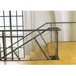 Silver Stainless Steel Balustrade Mesh , Custom Size Metal Mesh Stair Railing