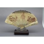 Hand Held  Ornament Metal Folding Fan  , Handicrafts Oriental Folding Fan  Silkscreen Printing for sale