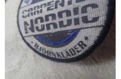China Double Side Polyester Custom Cloth Patches Garment Barcode Printing Label supplier