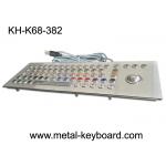 Water resistant stainless steel keyboard with trackball mouse for Kiosk for sale