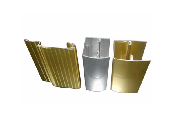 Silvery / Golden Industrial Aluminium Profile With Cutting / Punching / Drilling