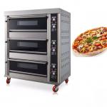 6 trays Triple Deck Pizza Oven Machine 0.3Kw for restaurant canteen for sale