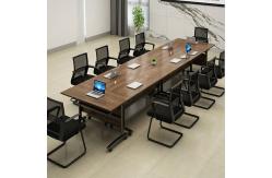 China Wooden Classroom Training Room Desks / Foldable Conference Table Tops With Wheels supplier
