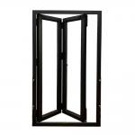 Triple Panel Glass Aluminium Fold Up Doors Weatherstripping Dark Grey Aluminium Bifold Doors for sale