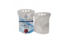 China Wine Bottle 80-180mic 1.5L Stand Up Pouch With Spout With Handle supplier