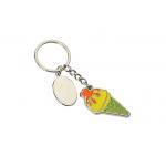 Pantone Cute Metal Keychain Enamel 3mm Thick Car Ice Cream Keychain Zinc Alloy for sale