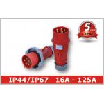 Outdoor Red 100 Amp Pin And Sleeve Connector with Single Phase Inverter for sale