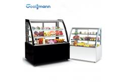 China Adjustable Shelf Cake Display Counter , 94.5 Inch Length Glass Dessert Display Case supplier