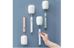 China Removable Long Handle Cleaning Sponge Bottle Brush Cleaner Diamond Shaped supplier