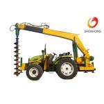 Tower Erection Tools 100HP Tractor Mounted Digger Machine With Crane / Auger for sale