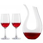 U Shape Clear Crystal Glass Wine Decanter Lead Free for sale